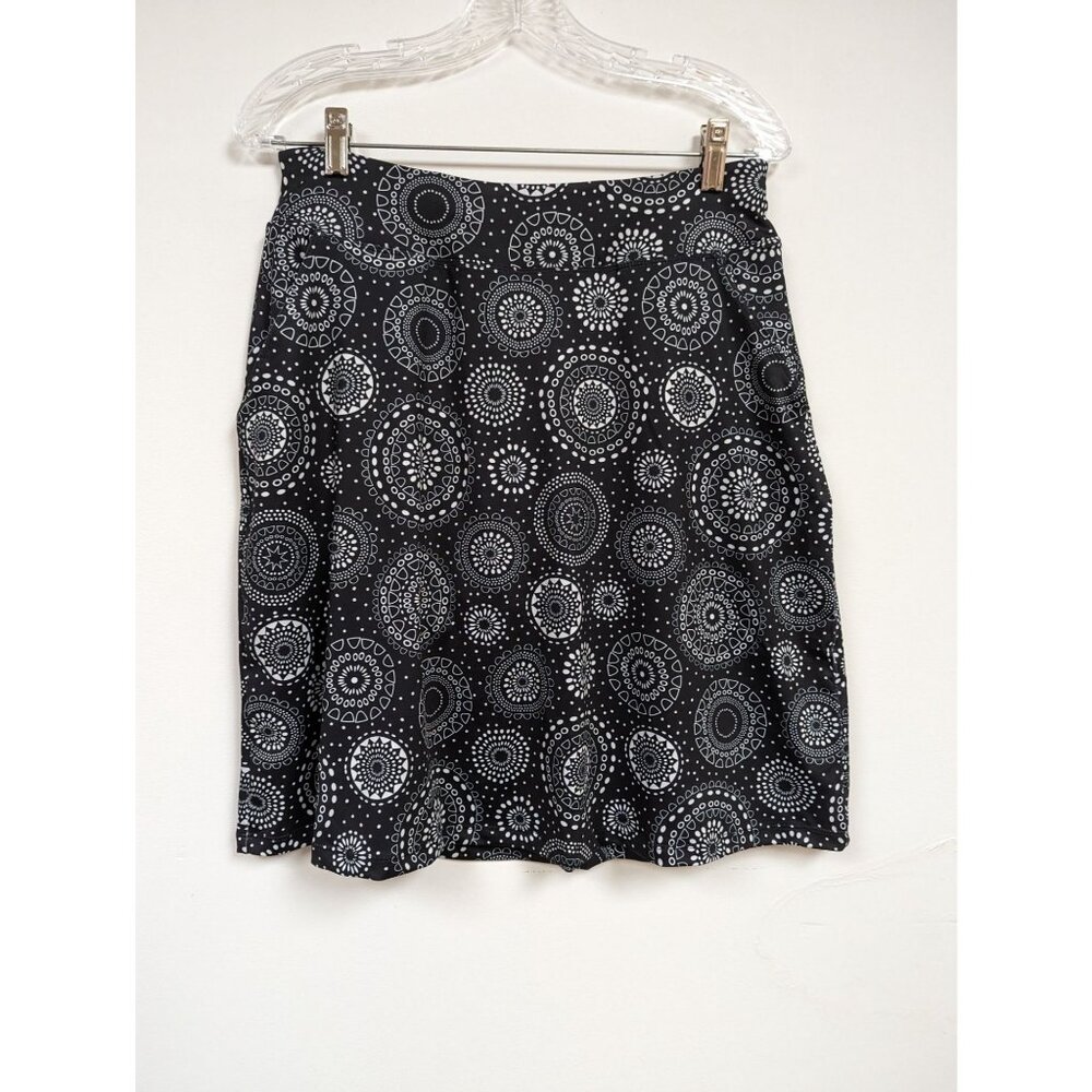 Skort Size L Skirt Black White Christopher Womens